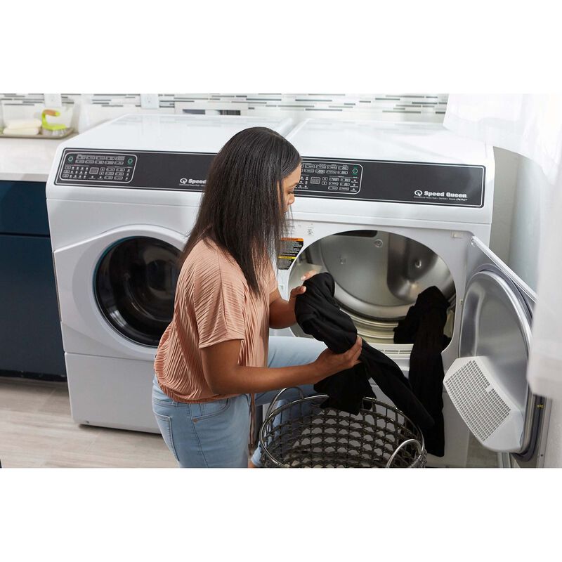 Speed Queen 27 in. 3.5 cu. ft. Front Load Washer with Pet Plus Flea Cycle &  Sanitize with Oxi - White RIGHT DOOR HINGE (not reversible)