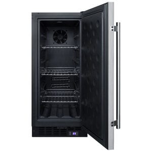 Summit 15 in. 2.4 cu. ft. Built-in Frost Free Compact Upright Freezer with Adjustable Shelves - Stainless Steel, , hires