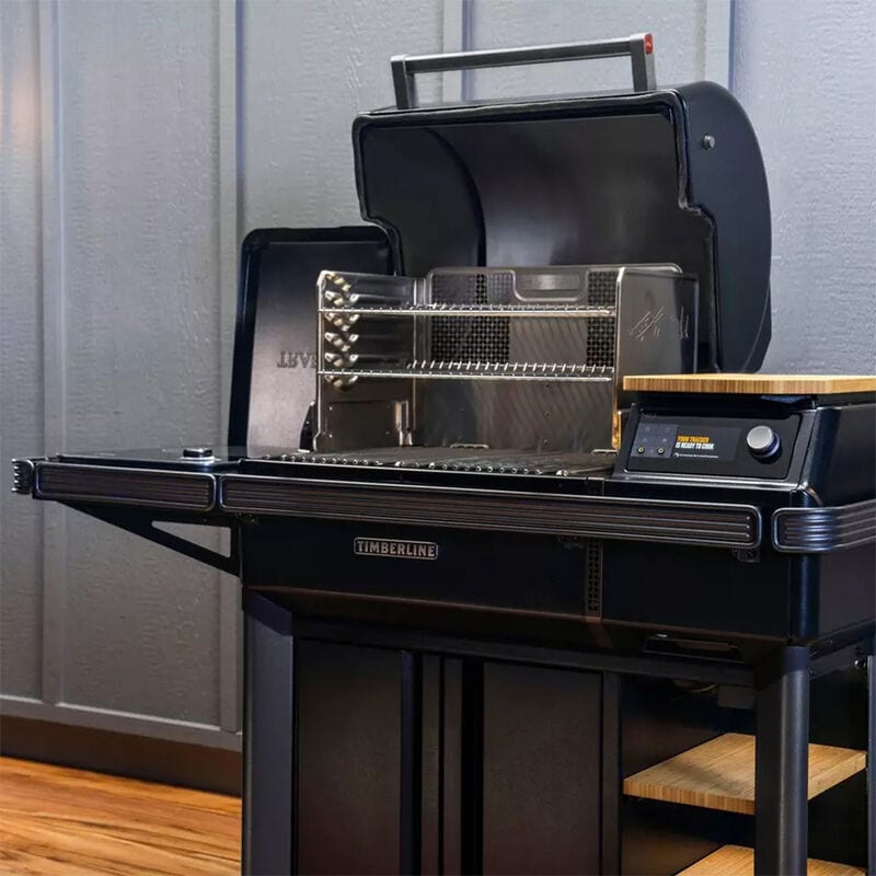 Traeger Timberline Wood Pellets Grill with Side Burner - Black, , hires