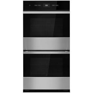 JennAir Noir 27 in. 8.6 cu. ft. Front Control Electric Double Wall Oven with Standard Convection - Floating Glass Black, , hires
