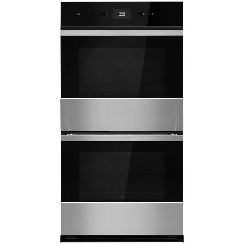 JennAir Noir 27 in. 8.6 cu. ft. Front Control Electric Double Wall Oven with Standard Convection - Floating Glass Black, , hires