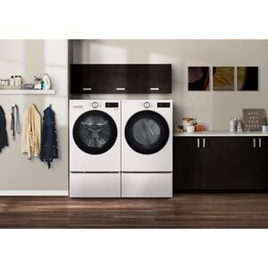 LG 27 in. 5.0 cu. ft. Smart Stackable Front Load Washer with TurboWash 360, AI DD Built-In Intelligence, Sanitize & Steam Cycle - Alpine White, , hires