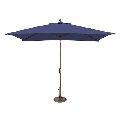 SimplyShade Catalina 6.6'x10' Rectangle Push Button Market Umbrella in Solefin Fabric - Blue Sky | SSUM92XD2406