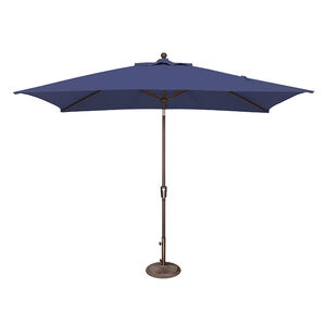 SimplyShade Catalina 6.6'x10' Rectangle Push Button Market Umbrella in Solefin Fabric - Blue Sky, Blue, hires