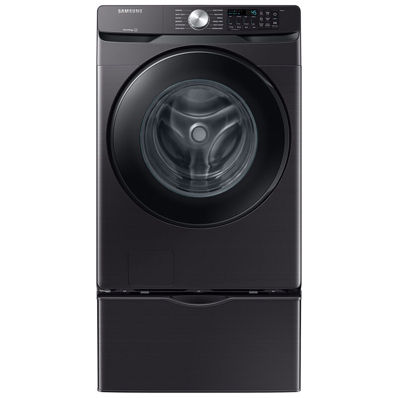 Samsung 27 in. 5.1 cu. ft. Smart Stackable Front Load Washer with Vibration Reduction Technology - Brushed Black, Brushed Black, hires