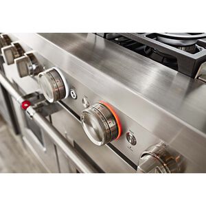 KitchenAid 48 in. 6.3 cu. ft. Smart True European Convection Double Oven Gas Range with 6 Sealed Burners & Griddle - Stainless Steel, , hires