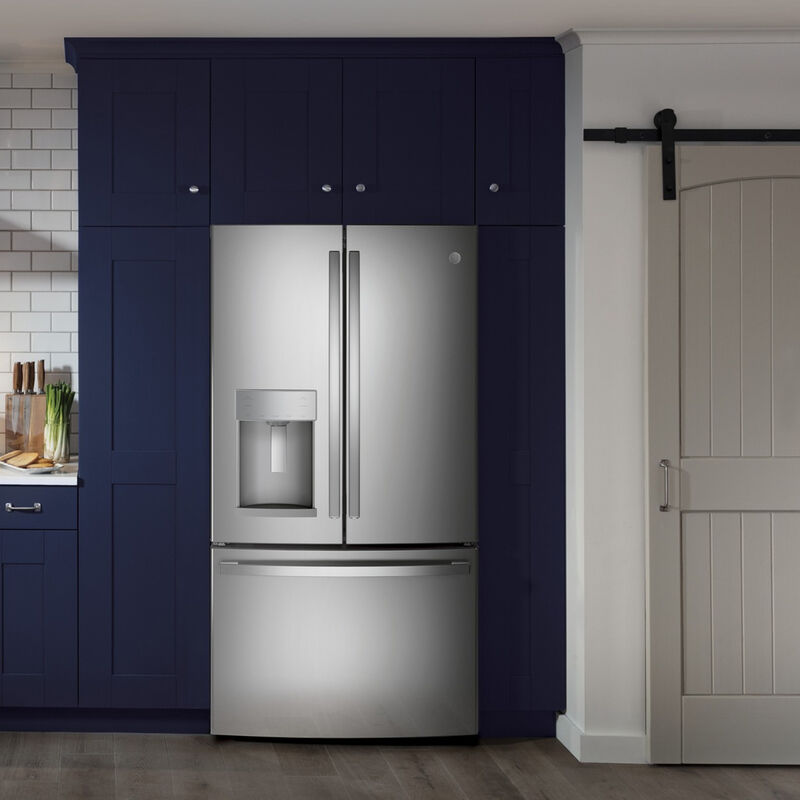 GE 36 in. 27.7 cu. ft. French Door Refrigerator with Ice & Water Dispenser - Fingerprint Resistant Stainless, Fingerprint Resistant Stainless, hires