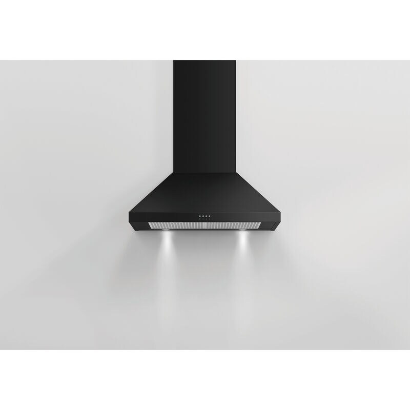 Fisher & Paykel Series 7 30 in. Convertible Chimney Style Range Hood with 600 CFM, 3 Fan Speeds & 2 LED Lights - Black, , hires