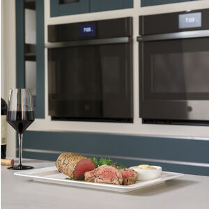 GE Profile 27 in. 8.6 cu. ft. Smart Top Control Electric Double Wall Oven with True European Convection - Stainless Steel, , hires