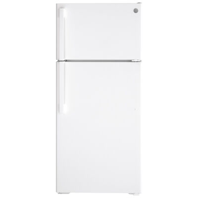 GE 28 in. 16.6 cu. ft. Top Freezer Refrigerator - White | GTE17DTNRWW