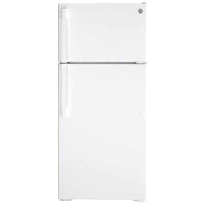 GE 28 in. 16.6 cu. ft. Top Freezer Refrigerator - White | GTE17DTNRWW