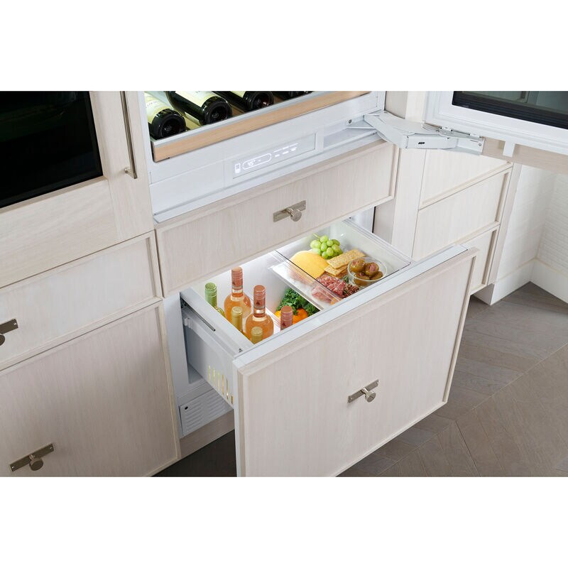 Monogram 30 in. Built-in Wine Sommelier with Wood Racks, Dual Temperature Zones & 106 Bottle Capacity - Custom Panel Ready, , hires