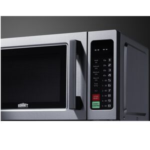 Summit 19 in. 0.9 cu. ft. 1000W Countertop Commercial Microwave - Stainless Steel, , hires
