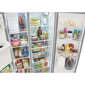 Frigidaire 36 in. 22.3 cu. ft. Counter Depth Side by Side Refrigerator with Ice & Water Dispenser - Stainless Steel, , hires