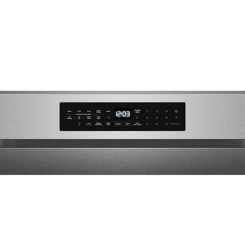 KitchenAid 30 in. 5.3 cu. ft. Smart Air-Fry True European Convection Electric Range with Radiant Burners - Fingerprint Resistant Stainless Steel, , hires