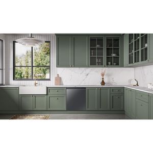 Samsung Bespoke 24 in. Top Control Smart Dishwasher with 38 dBA Sound Level, 3rd-Rack, Smart Dry with AutoRelease Door & Pocket Handle - Fingerprint Resistant Matte Black Steel, , hires