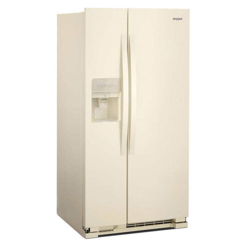 Whirlpool 33" 21.4 Cu. Ft. Side by Side Refrigerator with Filtered Ice & Water Dispenser - Biscuit, Biscuit, hires