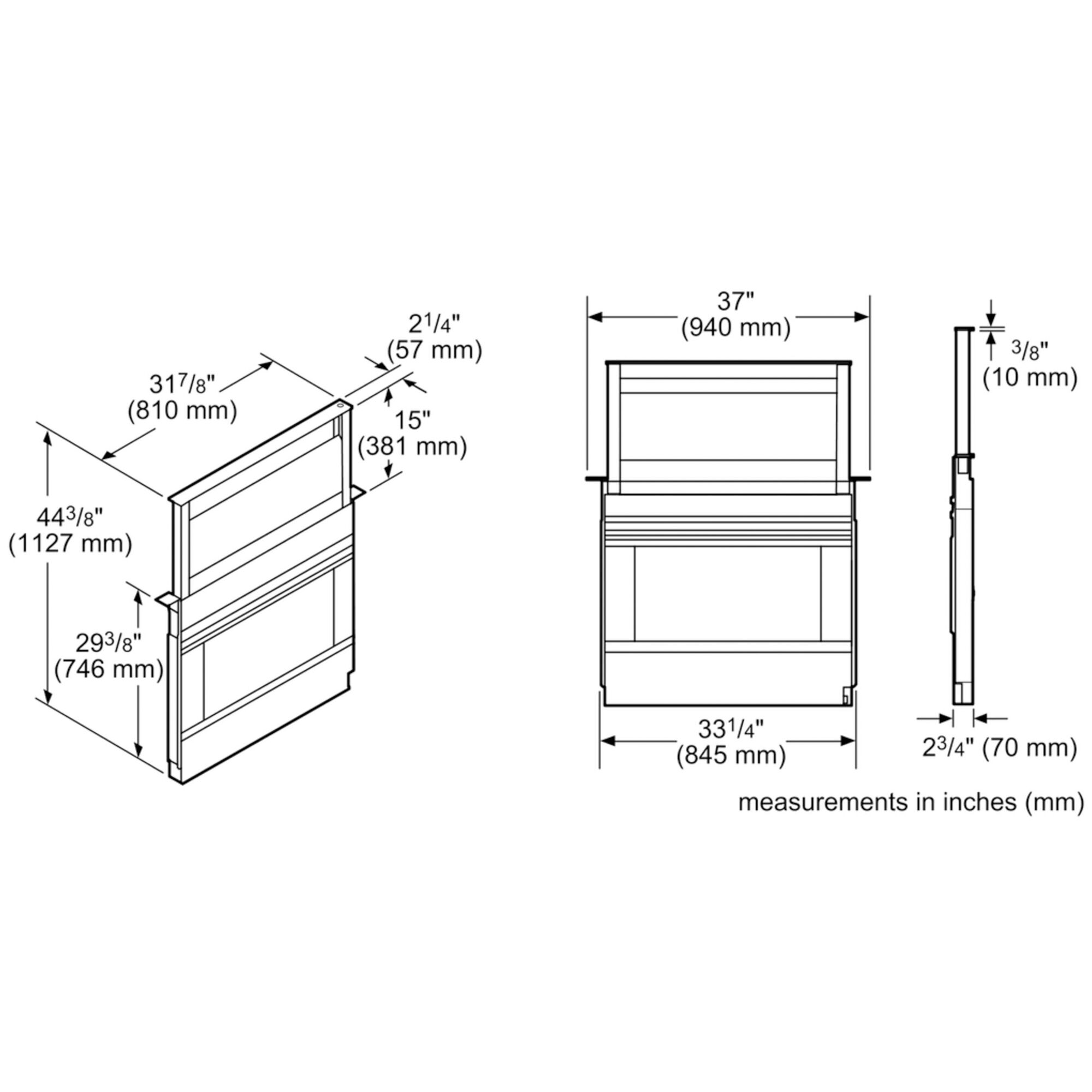 Bosch 800 Series 36 in. Convertible Downdraft with 600CFM & 3 Fan