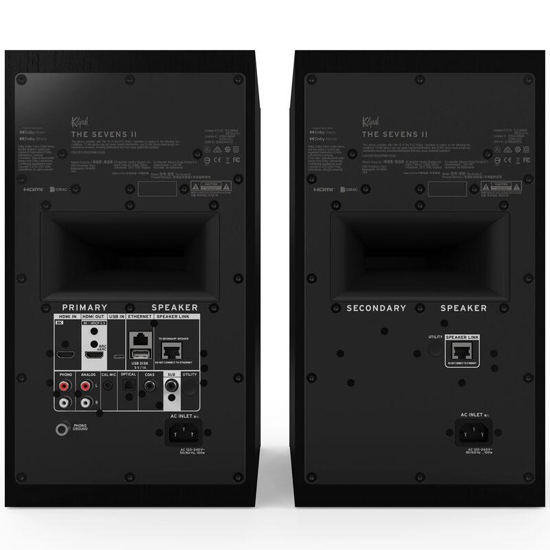 Klipsch The Sevens II Dolby Atmos 6.5" Powered Speakers (Pair) - Ebony, , hires
