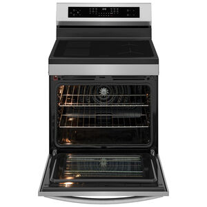 Frigidaire Gallery 30 in. 5.3 cu. ft. Air-Fry True European Convection Steam Electric Range with 4 Induction Burners - Stainless Steel, , hires