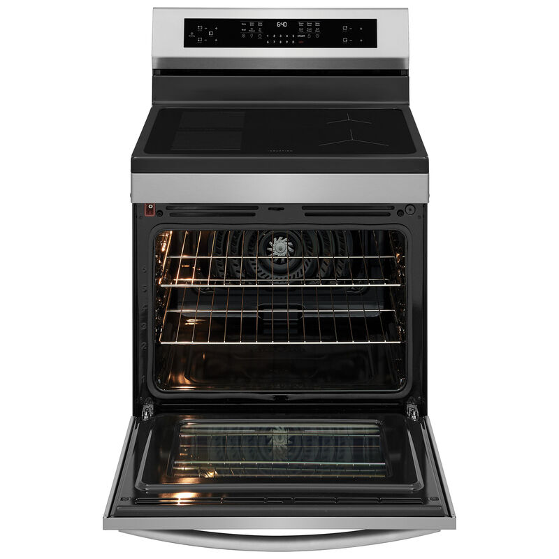 Frigidaire Gallery 30 in. 5.3 cu. ft. Air-Fry True European Convection Steam Electric Range with 4 Induction Burners - Stainless Steel, , hires