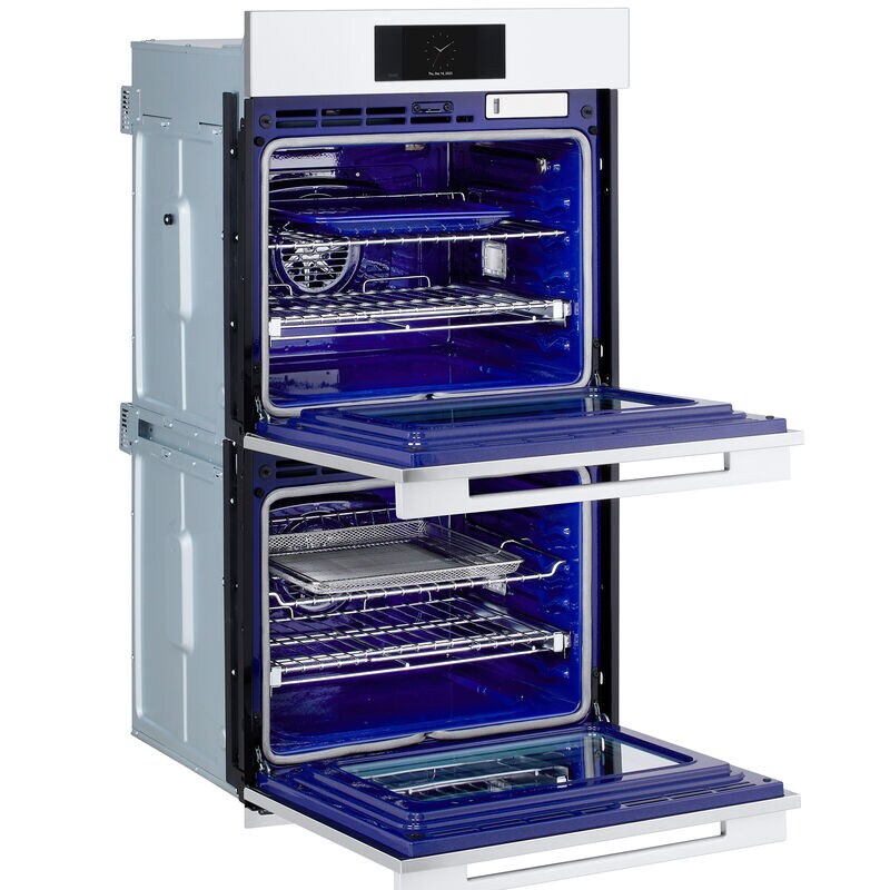 Signature Kitchen Suite Transitional 30 in. 9.4 cu. ft. Smart Top Control SteamElectric Double Wall Oven with True European Convection - Stainless Steel, , hires