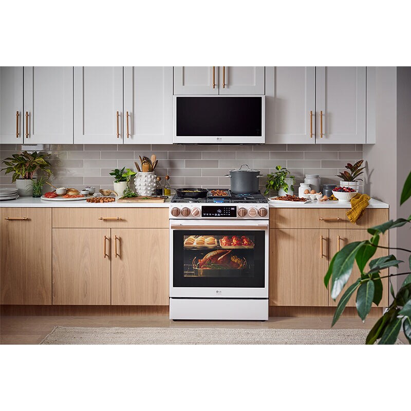 LG Studio 30 in. 1.7 cu. ft. 950W Smart Over-the-Range Microwave with 300 CFM, Convection & Sensor Cooking - Essence White, , hires