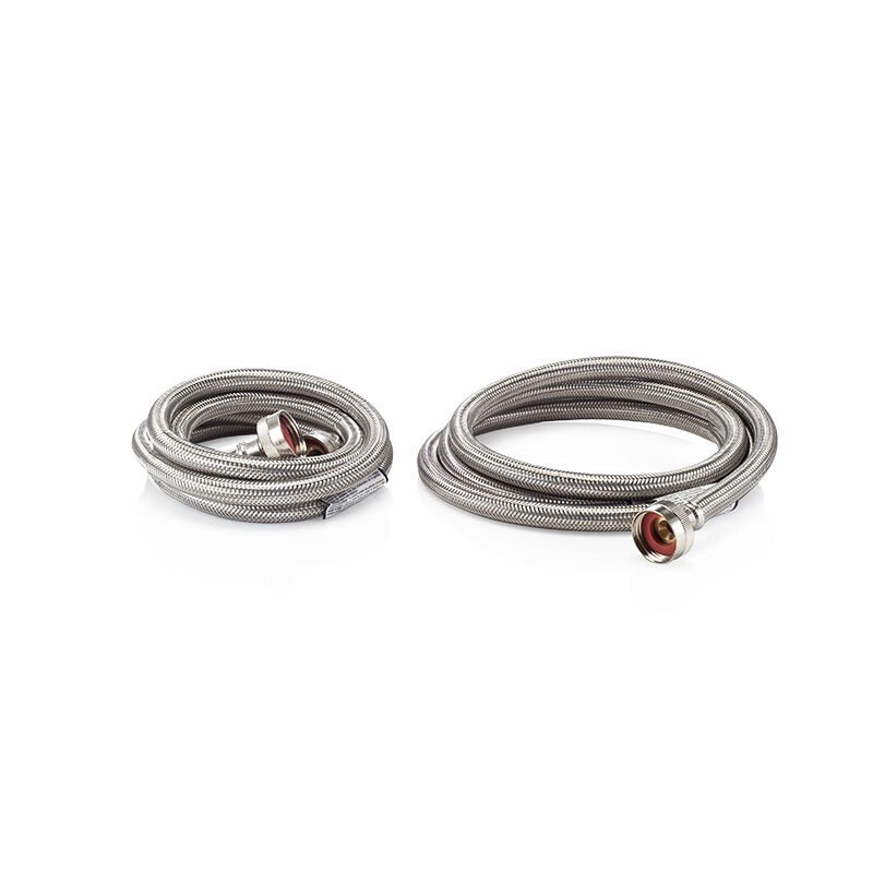 Smart Choice 6' Stainless Steel Braided Washer Fill Hose (2 Pack), , hires
