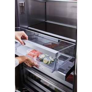 Signature Kitchen Suite 36 in. 19.3 cu. ft. Built-In Smart Counter Depth 4-Door French Door Refrigerator with Internal Water Dispenser - Custom Panel Ready, , hires