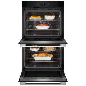 Whirlpool 30 in. 10 cu. ft. Smart Top Control Electric Double Wall Oven with Standard Convection - Fingerprint Resistant Stainless, , hires
