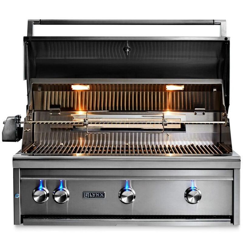 Lynx Professional 36 in. 3-Burner Built-In Liquid Propane Gas Grill with Rotisserie & Smoker Box - Stainless Steel, , hires