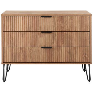 Manhattan Comfort DUMBO Modern 3-Drawer Dresser - Golden Brown, Golden Brown, hires
