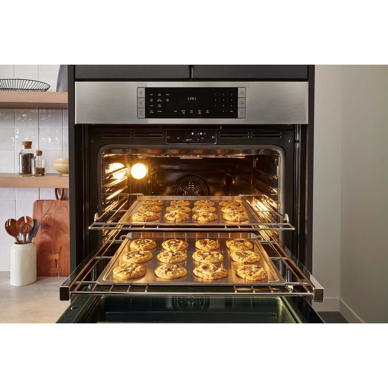 Bosch 800 Series 30 in. 9.2 cu. ft. Top Control Electric Double Wall Oven with True European Convection - Stainless Steel, , hires