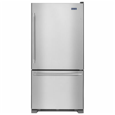 Maytag 30 in. 18.5 cu. ft. Bottom Freezer Refrigerator - Smudge-Proof Stainless Steel | MBF1958FEZ