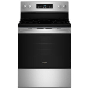 Whirlpool 30 in. 5.3 cu. ft. Air-Fry Standard Convection Electric Range with Radiant Burners - Stainless Steel, , hires
