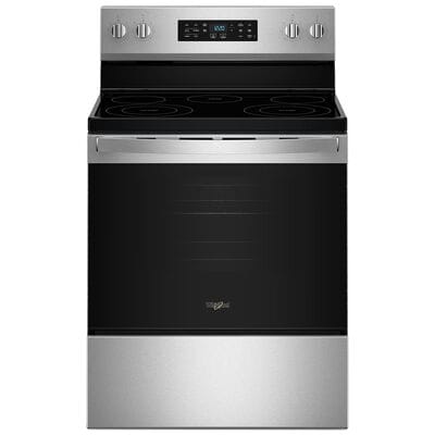 Whirlpool 30 in. 5.3 cu. ft. Air-Fry Standard Convection Electric Range with Radiant Burners - Stainless Steel | WFES4530SS