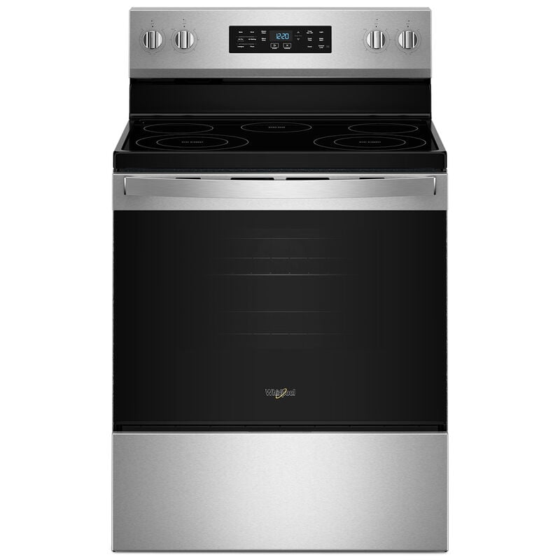 Whirlpool 30 in. 5.3 cu. ft. Air-Fry Standard Convection Electric Range with Radiant Burners - Stainless Steel, , hires