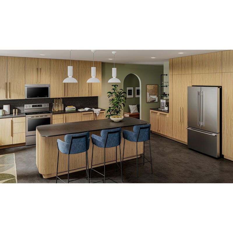 KitchenAid 30 in. 5.3 cu. ft. Smart Air-Fry True European Convection Electric Range with Radiant Burners - Stainless Steel with PrintShield Finish, , hires