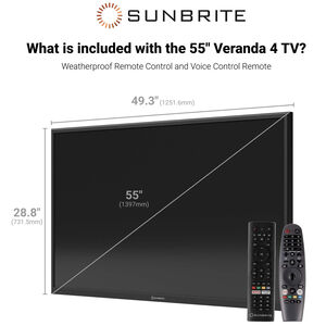 SunBrite TV - Veranda 4 Series 55" Class Full Shade 4K UHD LED Smart webOS Outdoor TV, , hires