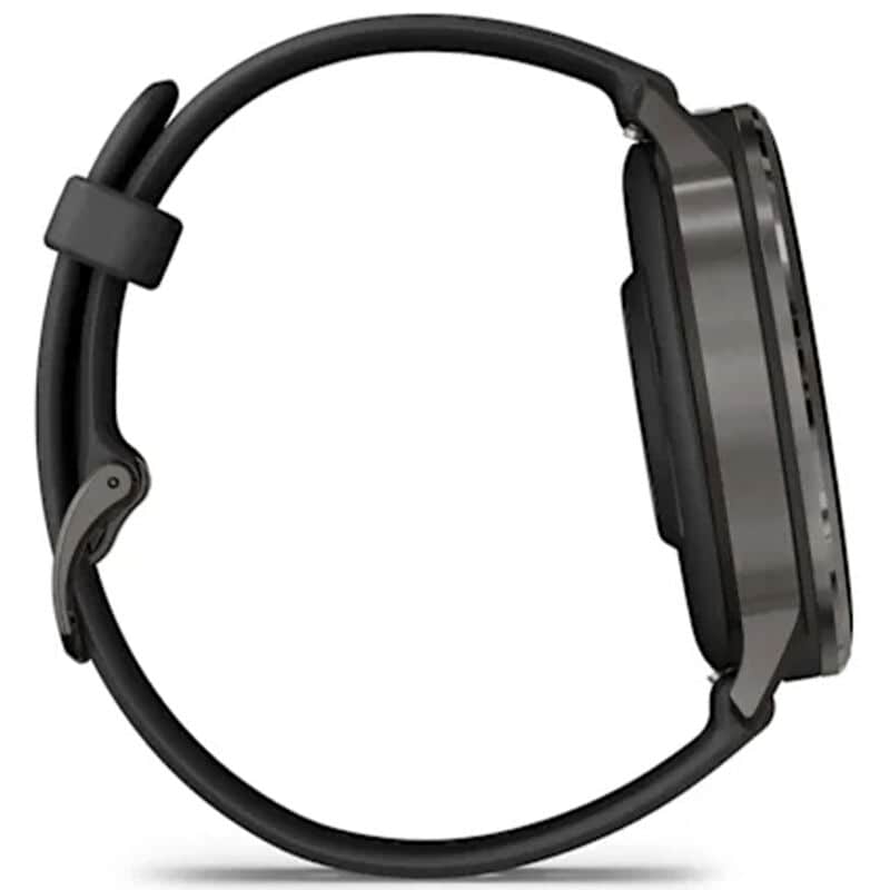 Garmin Venu 4 45 mm Smart Watch - Slate with Black Silicone Band, , hires