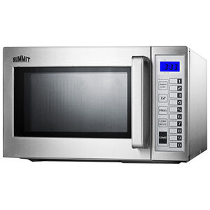 Summit 21 in. 0.9 cu. ft. 1000W Countertop Microwave - Stainless Steel, , hires