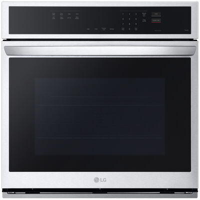LG 30 in. 4.7 cu. ft. Electric Smart Wall Oven with Standard Convection & Self Clean - PrintProof Stainless Steel | WSEP4723F