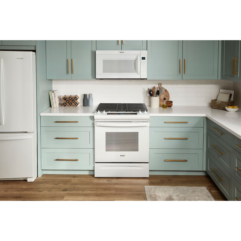 Whirlpool 30 in. 5.0 cu. ft. Oven Slide-In Gas Range with 4 Sealed Burners - White, White, hires