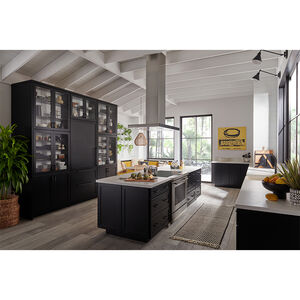 Wolf 42 in. Convertible Chimney Style Range Hood with 4 LED Lights - Black, Black, hires