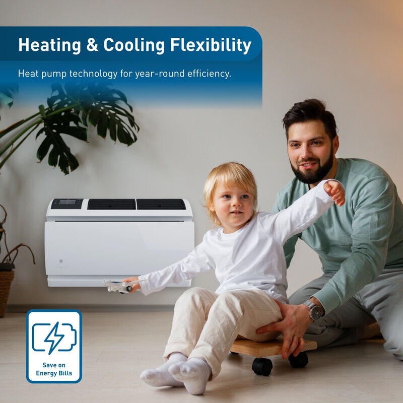 Friedrich WallMaster Series 15,200 BTU Heat/Cool Smart Through-the-Wall Air Conditioner with Inverter, 3 Fan Speeds & Remote Control - White, , hires