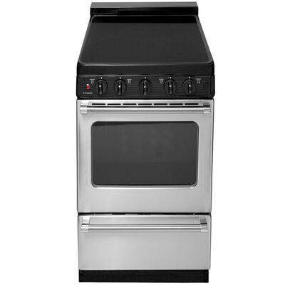 Premier 20 in. 2.4 cu. ft. Oven Freestanding Electric Range with 4 Smoothtop Burners - Stainless Steel | EAS7X0BP