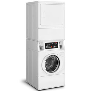 Speed Queen SV6 27 in. 3.4 cu. ft. Gas Commercial Front Load Laundry Center - White, , hires