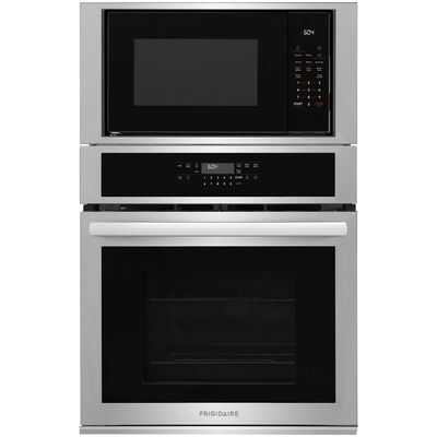 Frigidaire 27 in. 5.4 cu. ft. Electric Microwave/Wall Oven Combo with Standard Convection & Sensor Cooking - Stainless Steel | FCWM2730AS