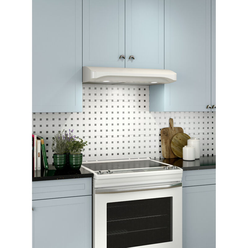 Broan Alta Series 30 in. Convertible Standard Style Range Hood with 350 CFM, 2 Fan Speeds & 2 LED Lights - White, , hires