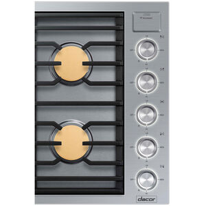 Dacor Contemporary 36 in. 5-Burner Smart Natural Gas Cooktop with Simmer Burner & Power Burner - Silver Stainless, , hires